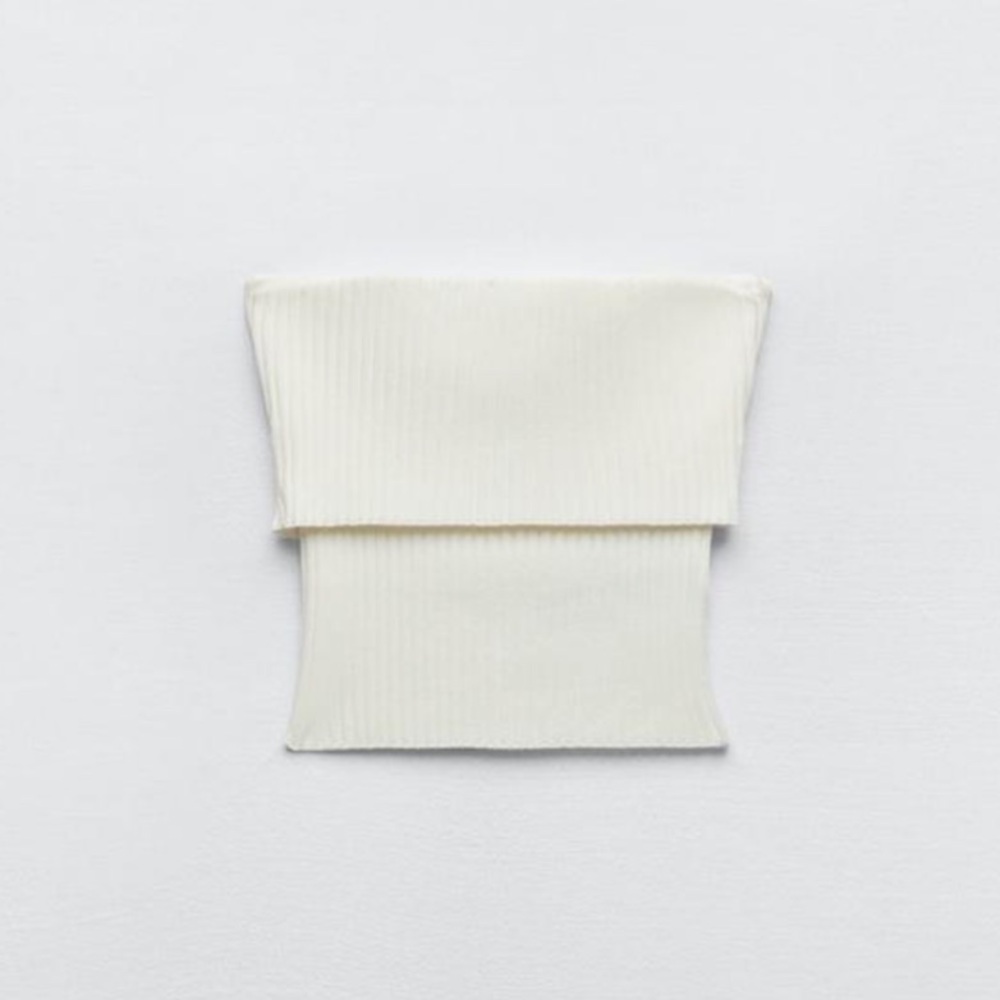 Zara Rib Knit Bandeau Top